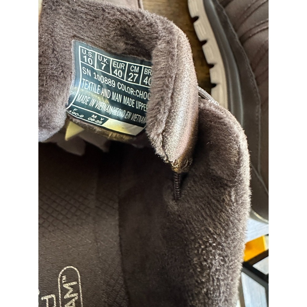 Skechers Graceful Cozy Hug Womens 10 Slip On Sneaker Brown Faux Fur 100889 CHOC - Picture 7 of 10
